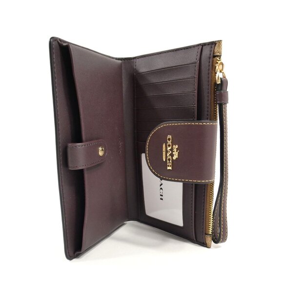 Coach Signature Khaki Disco Star Tech Phone Wallet NWT C7292 - Picture 3 of 4